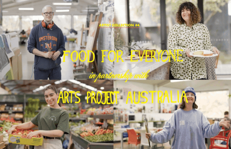 A gif showing all of the artists and chefs involved in the Food For Everyone collaboration with Arts Project Australia